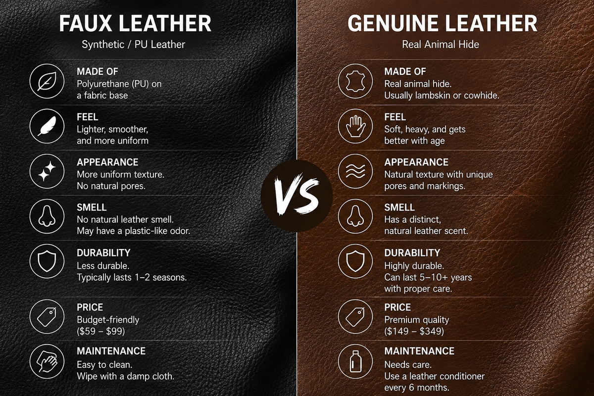 Genuine Leather vs Faux Leather Jacket: Which One Should You Buy in 2026?