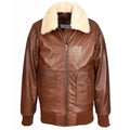 Men’s Premium Leather Aviator Bomber Jacket