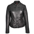 Stylish Sophia Black Women’s Genuine Leather Biker Jacket