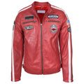 Vintage Men's Leather Biker Jacket Motorsport