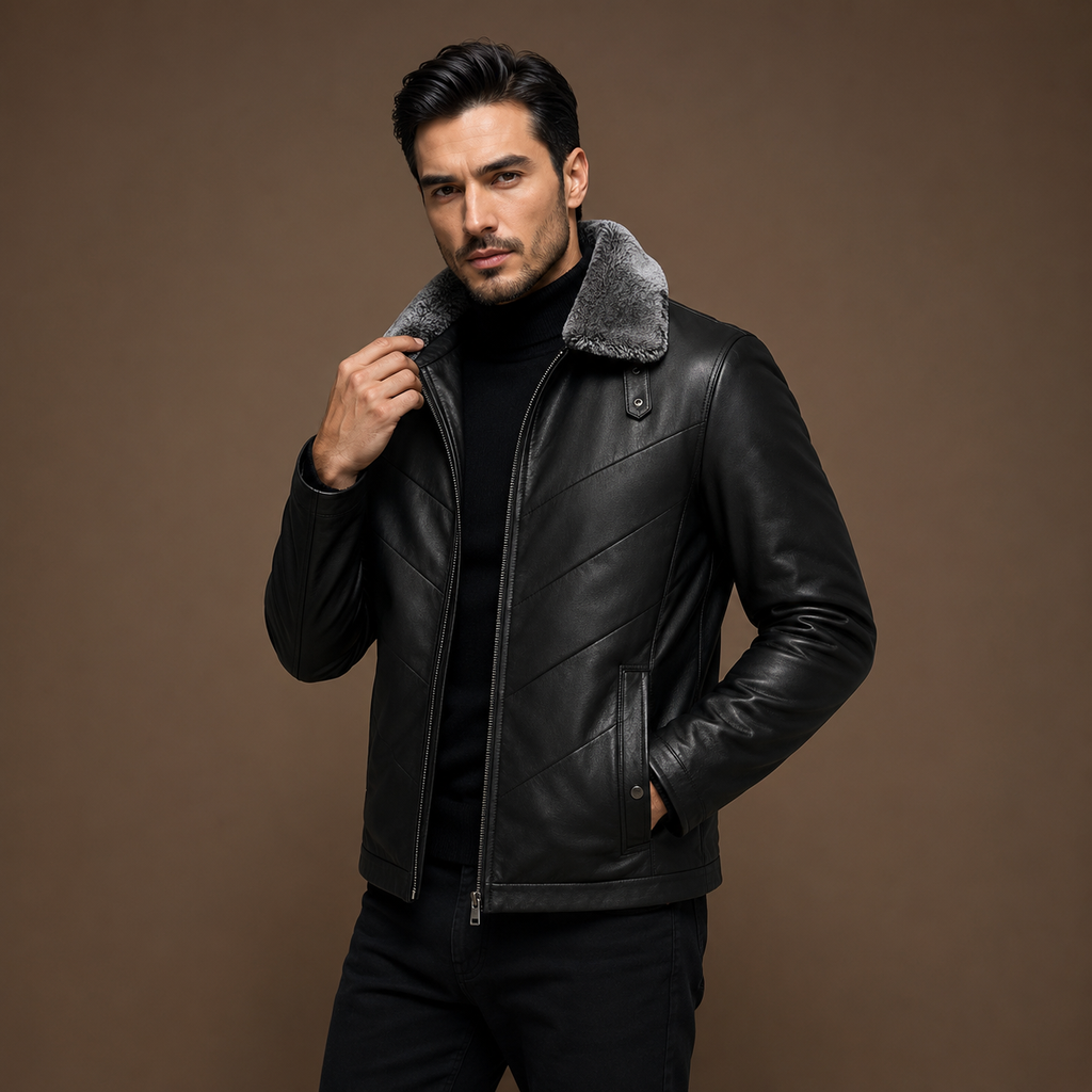 Men's leather jacket