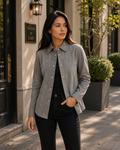 Zenith Grey Suede Leather Shirt Jacket