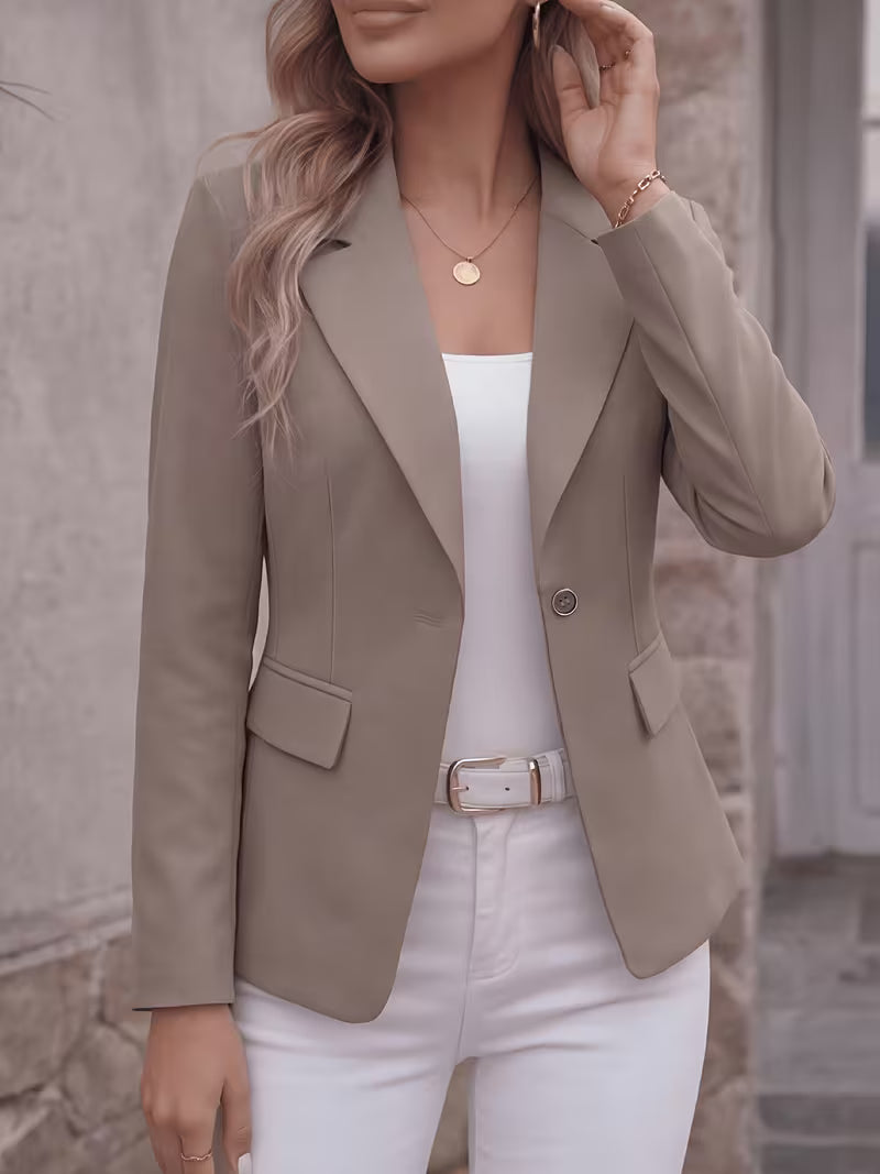 Slim-Fit Single-Button Blazer