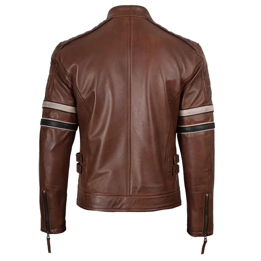 Genuine Cowhide Slim Fit Racer