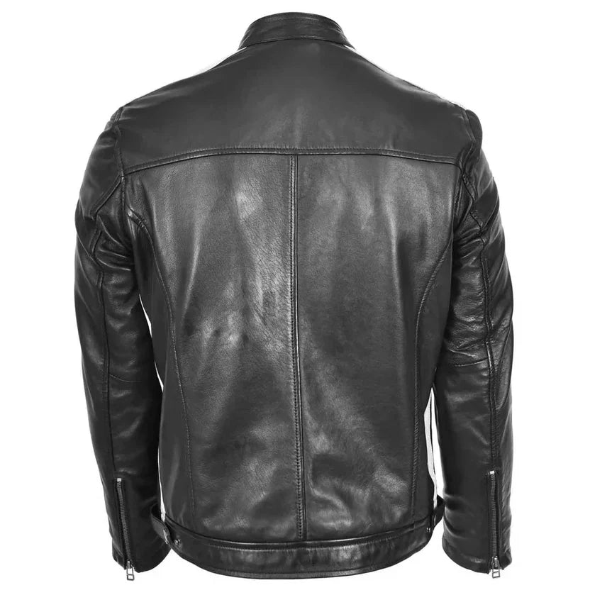  black leather jacket