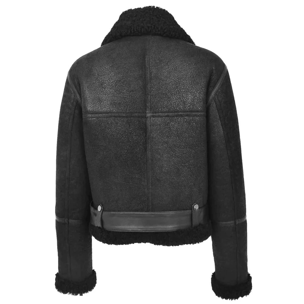 Women's Sheepskin Aviator RAF Pilot Bomber Jacket