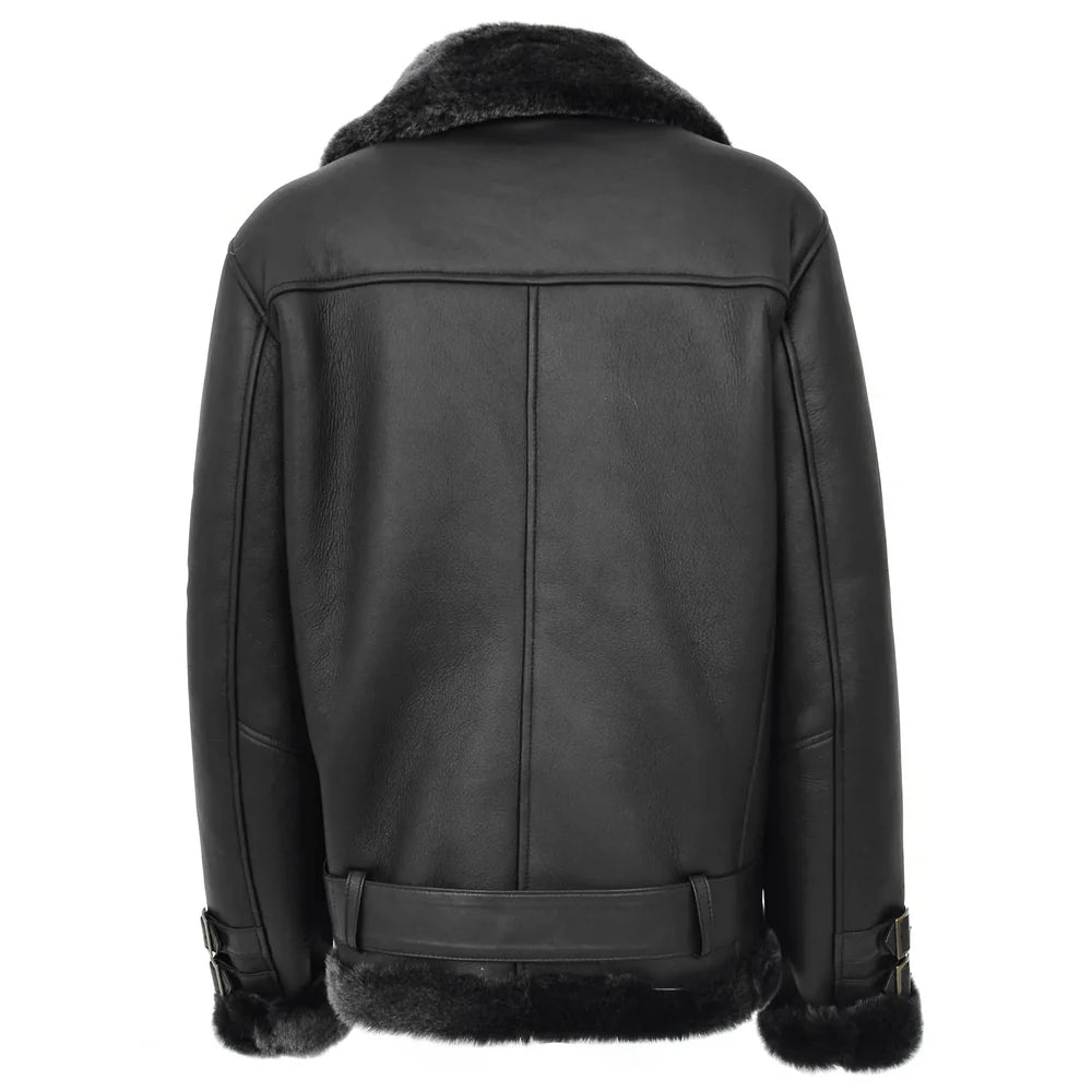 Women's Sheepskin Aviator Pilot Jacket