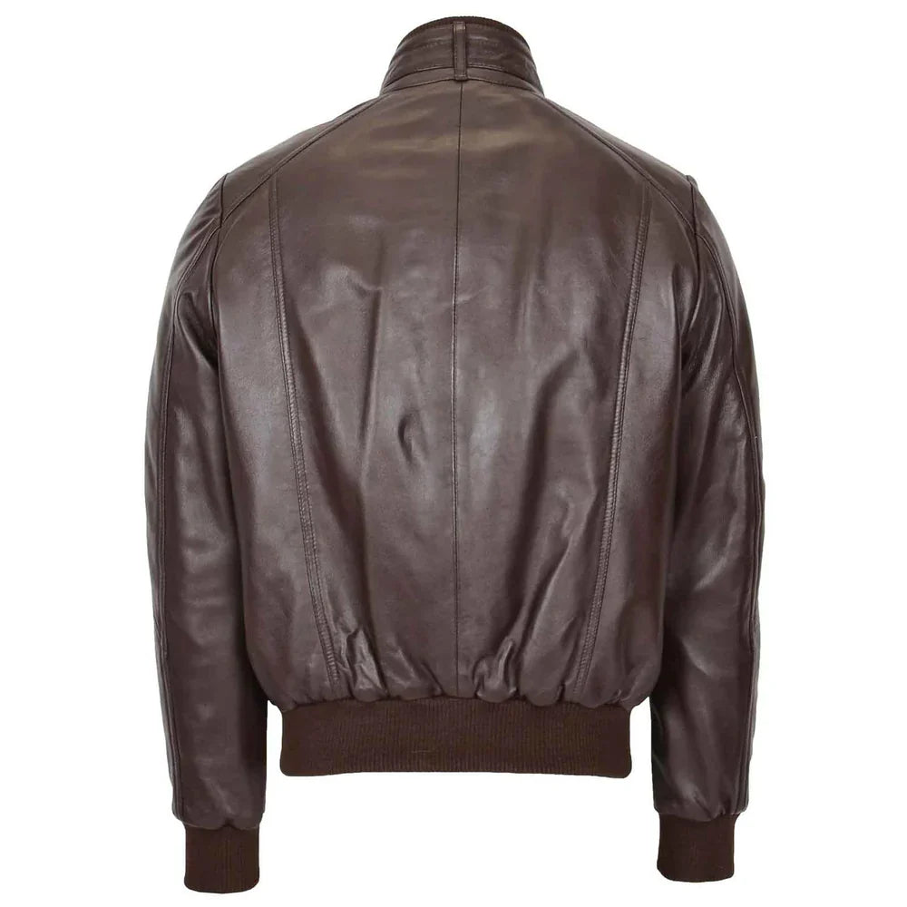 Men's Brown Leather Flight Jacket