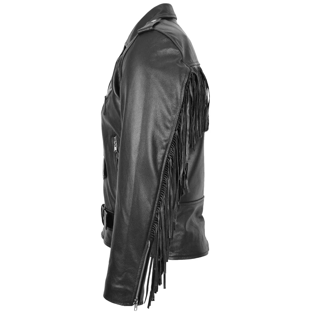Men's Biker Brando Leather Jacket
