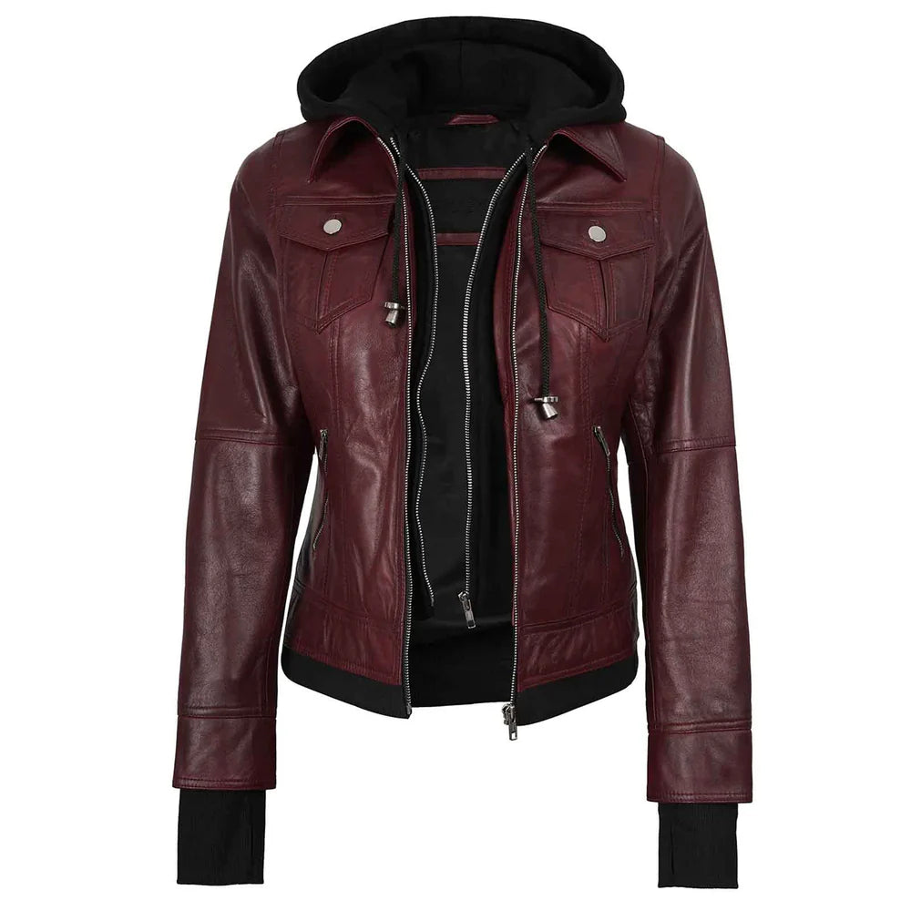 Women's Bomber  Jacket with Hood