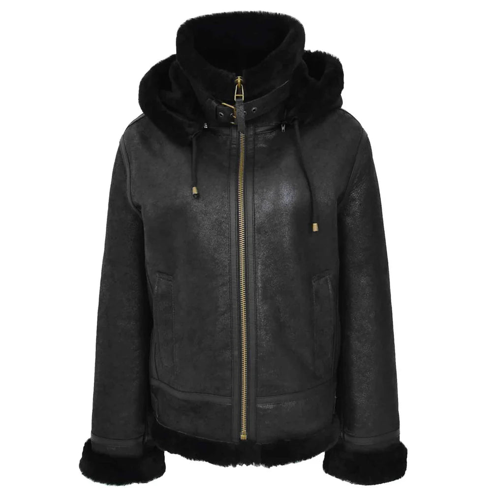 Women's Genuine Sheepskin B3 Bomber Jacket