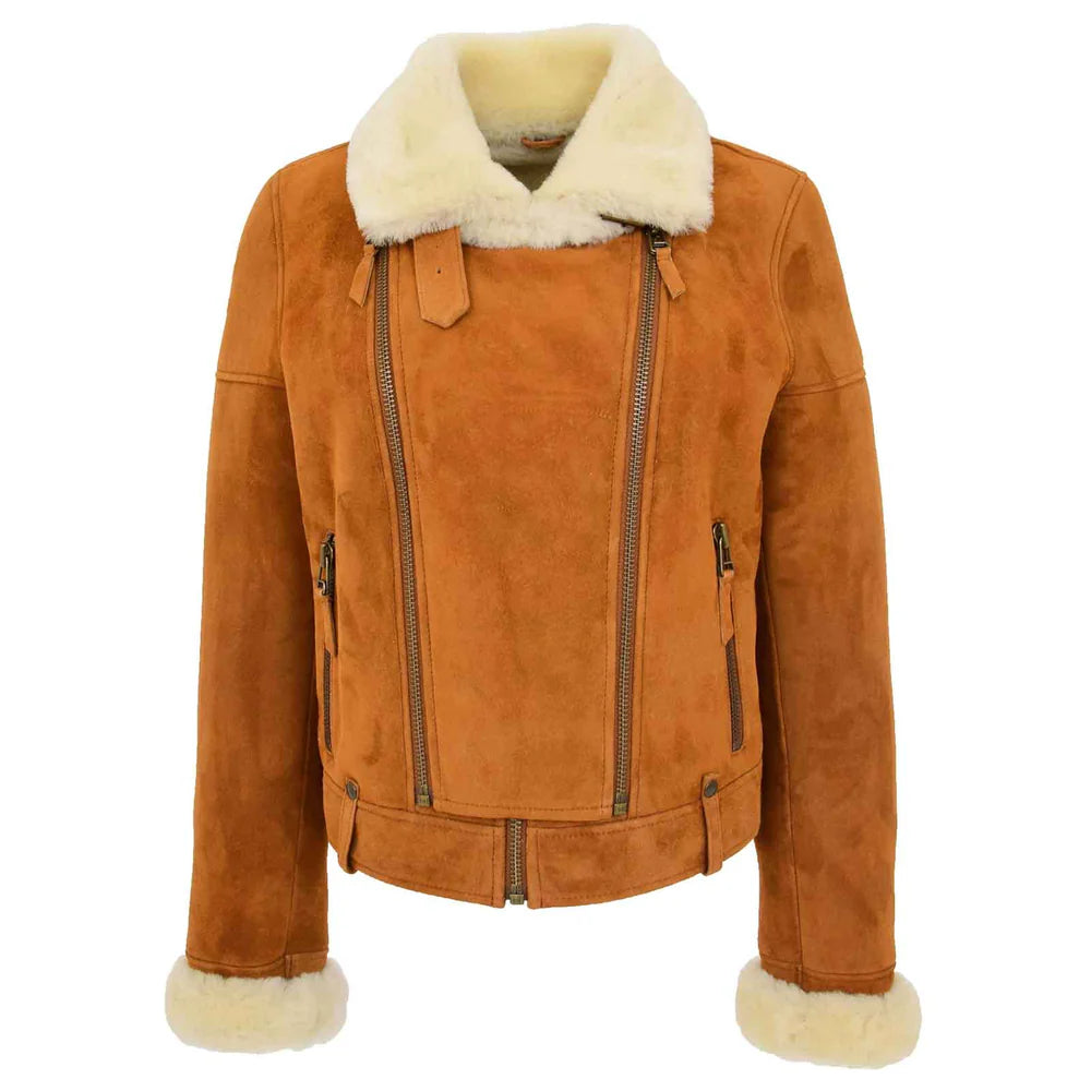 Women’s Sheepskin Aviator Pilot Jacket