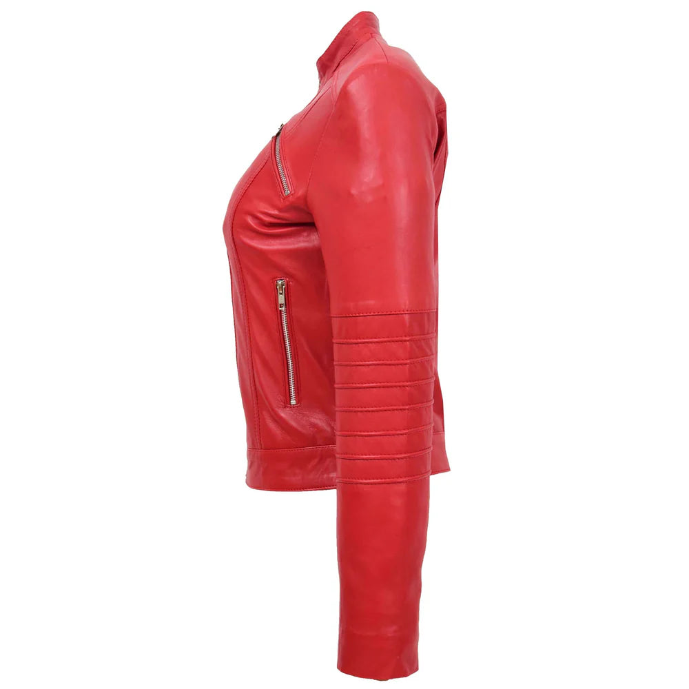 Classic Women’s Leather Biker Jacket