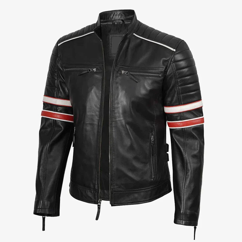  black leather jacket