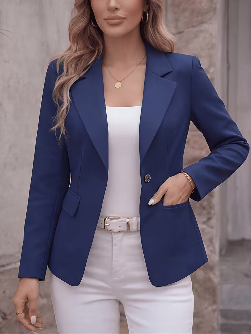 Slim-Fit Single-Button Blazer