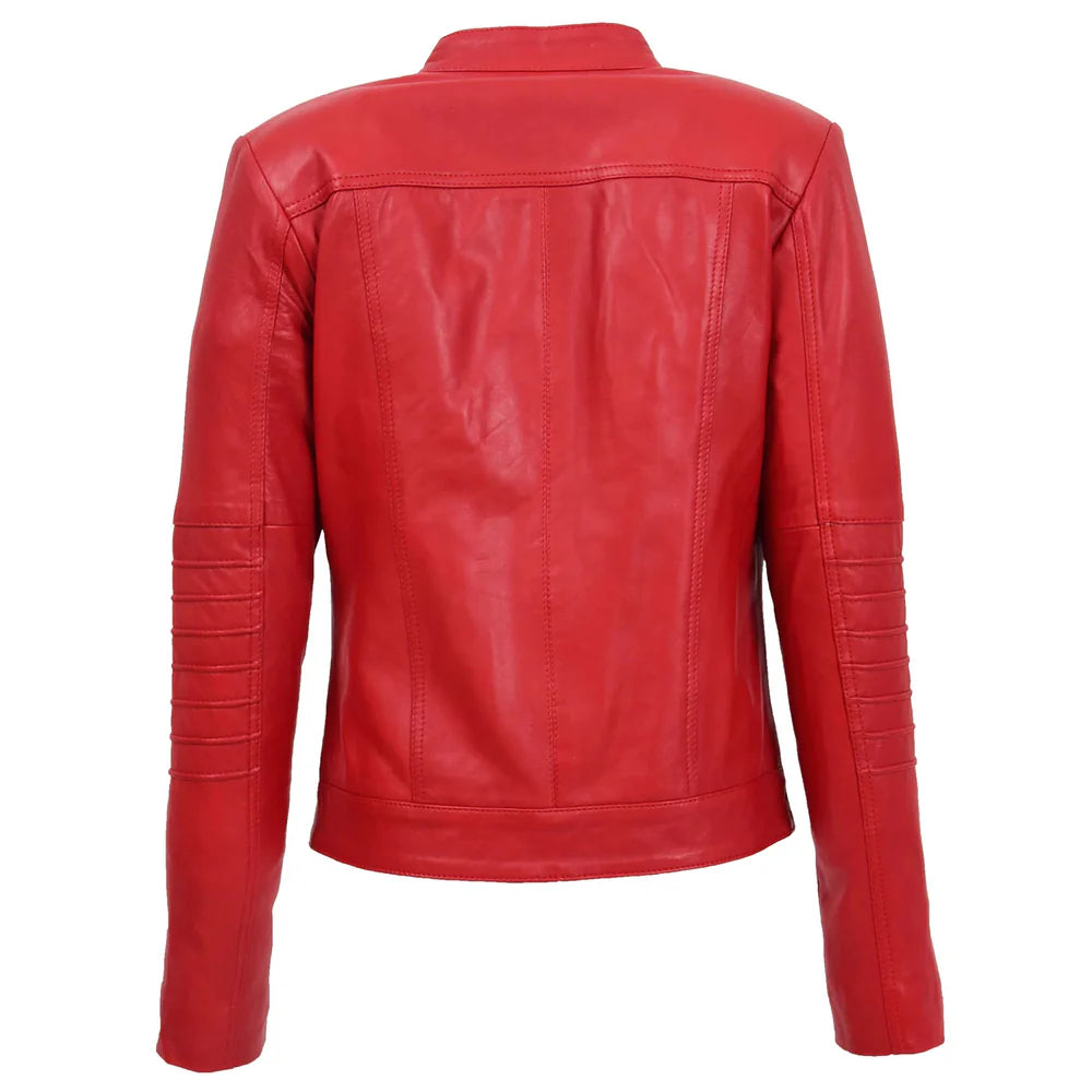 Classic Women’s Leather Biker Jacket
