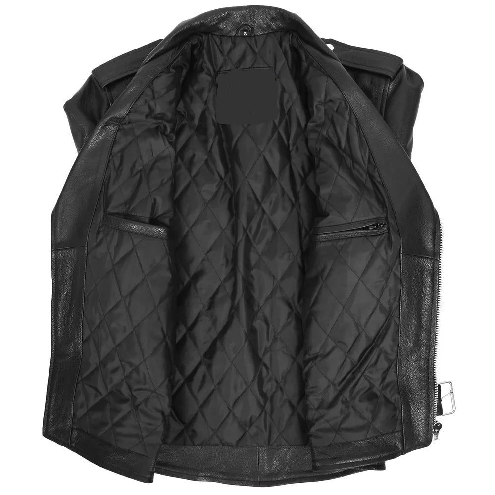 Men's Biker Brando Leather Jacket
