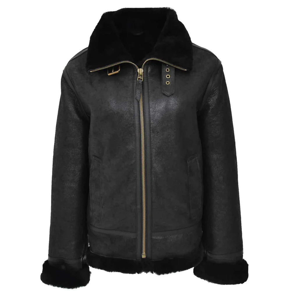 Women's Genuine Sheepskin B3 Bomber Jacket