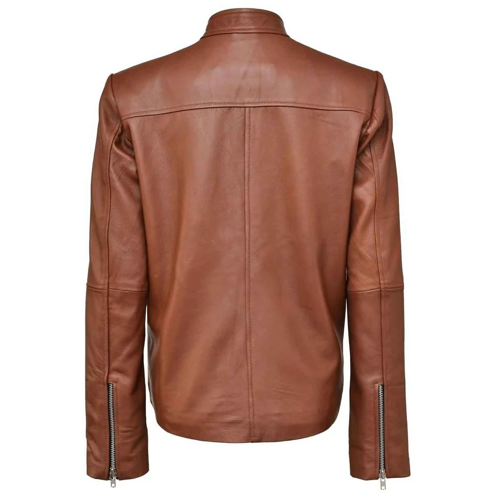 Lightweight Women's Brown Leather Jacket