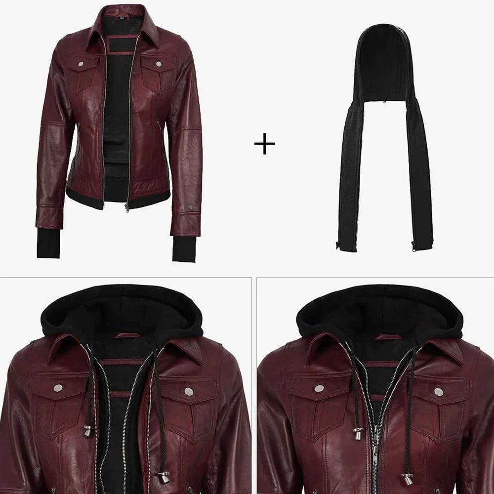 Women's Bomber  Jacket with Hood