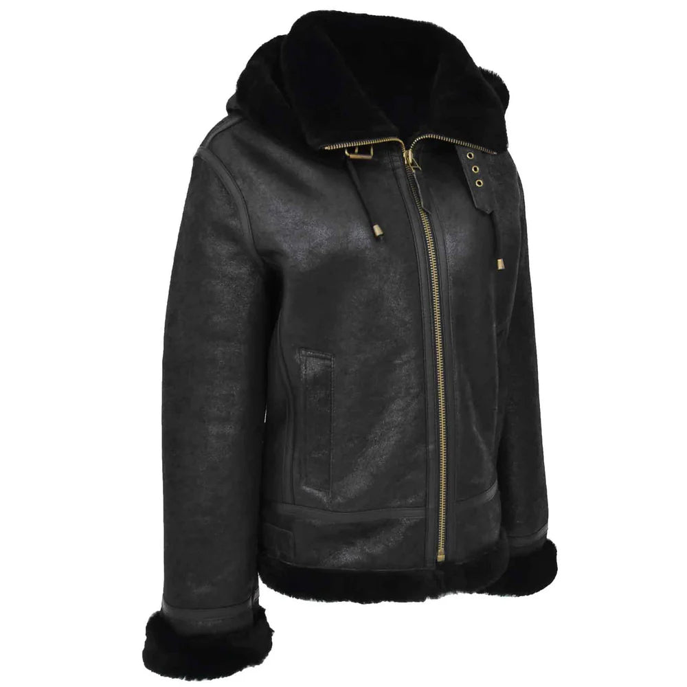 Women's Genuine Sheepskin B3 Bomber Jacket