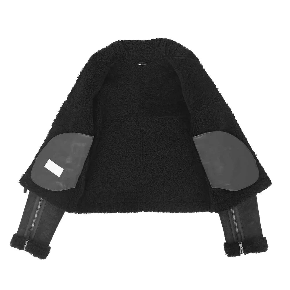 Women's Sheepskin Aviator RAF Pilot Bomber Jacket