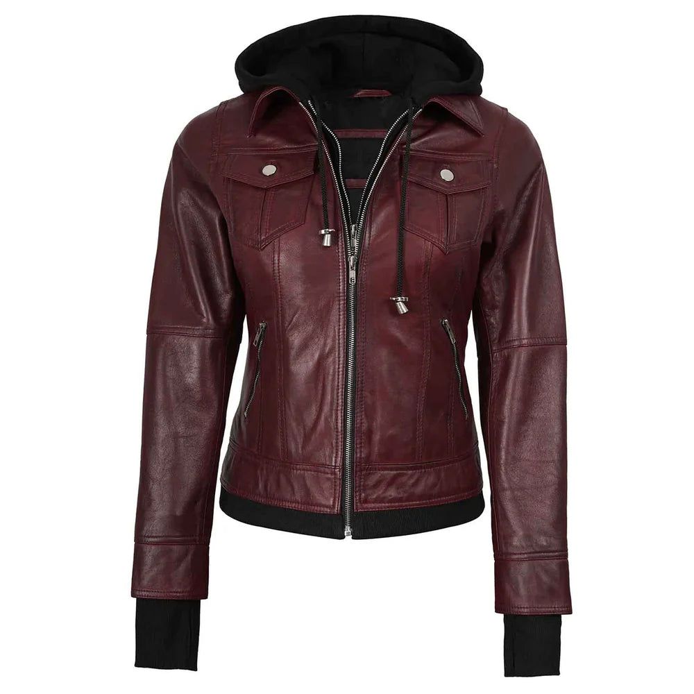 Women's Bomber  Jacket with Hood