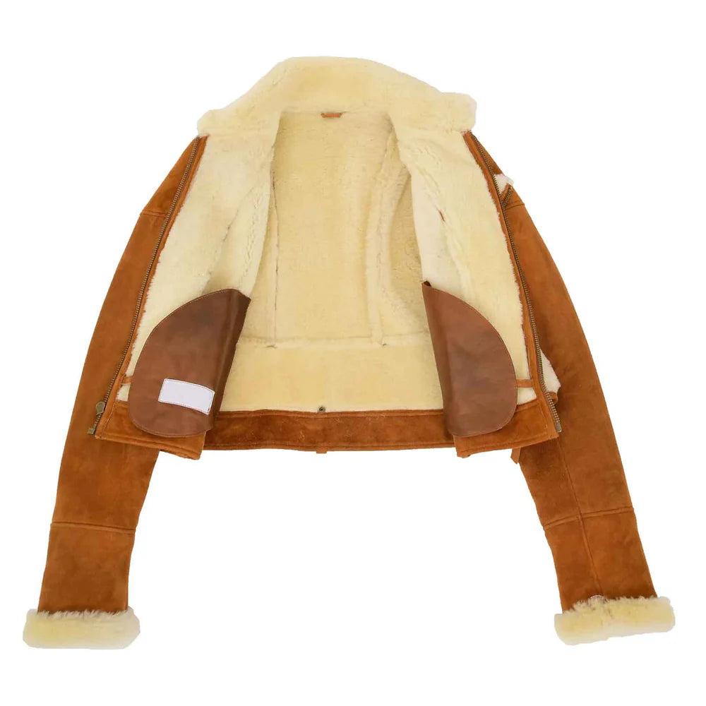 Women’s Sheepskin Aviator Pilot Jacket