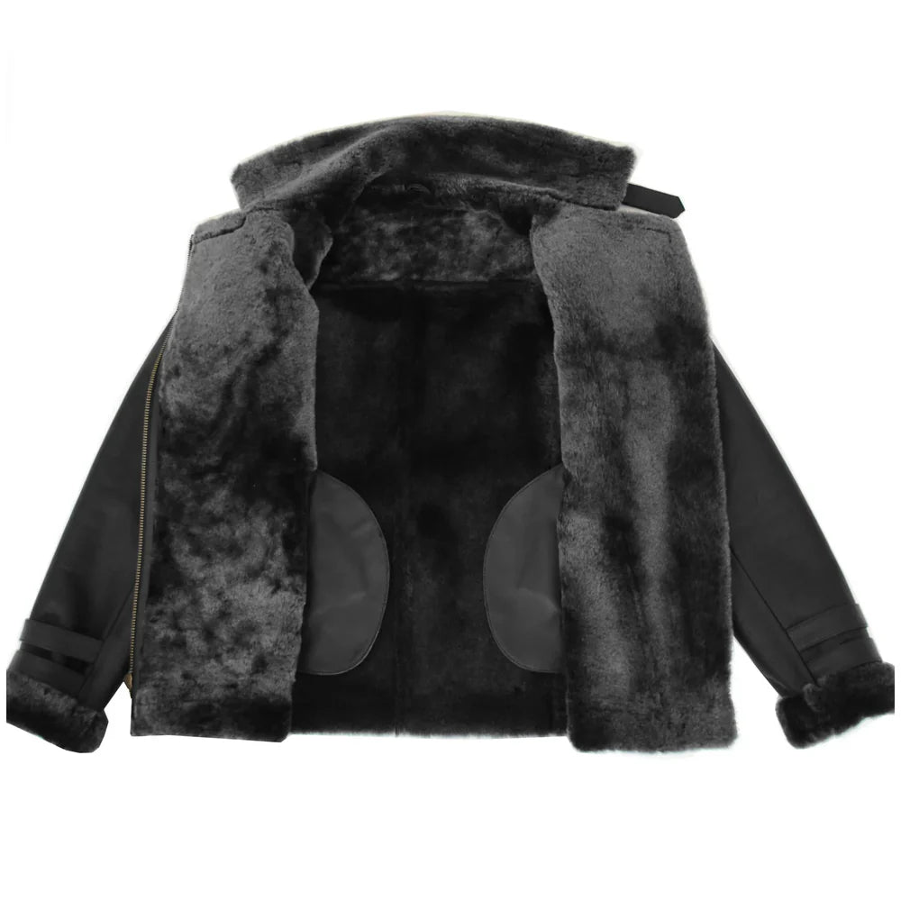 Women's Sheepskin Aviator Pilot Jacket