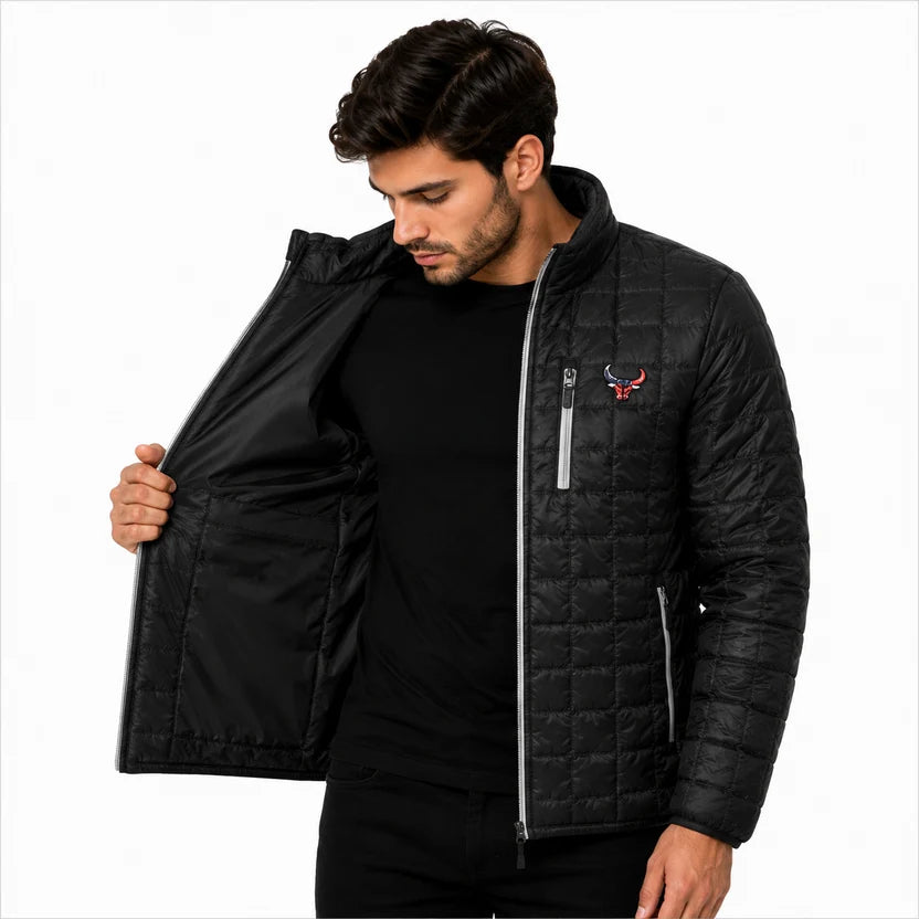 Black Rainer Puffer Dallas Lightweight Quilted Puffer Jacket