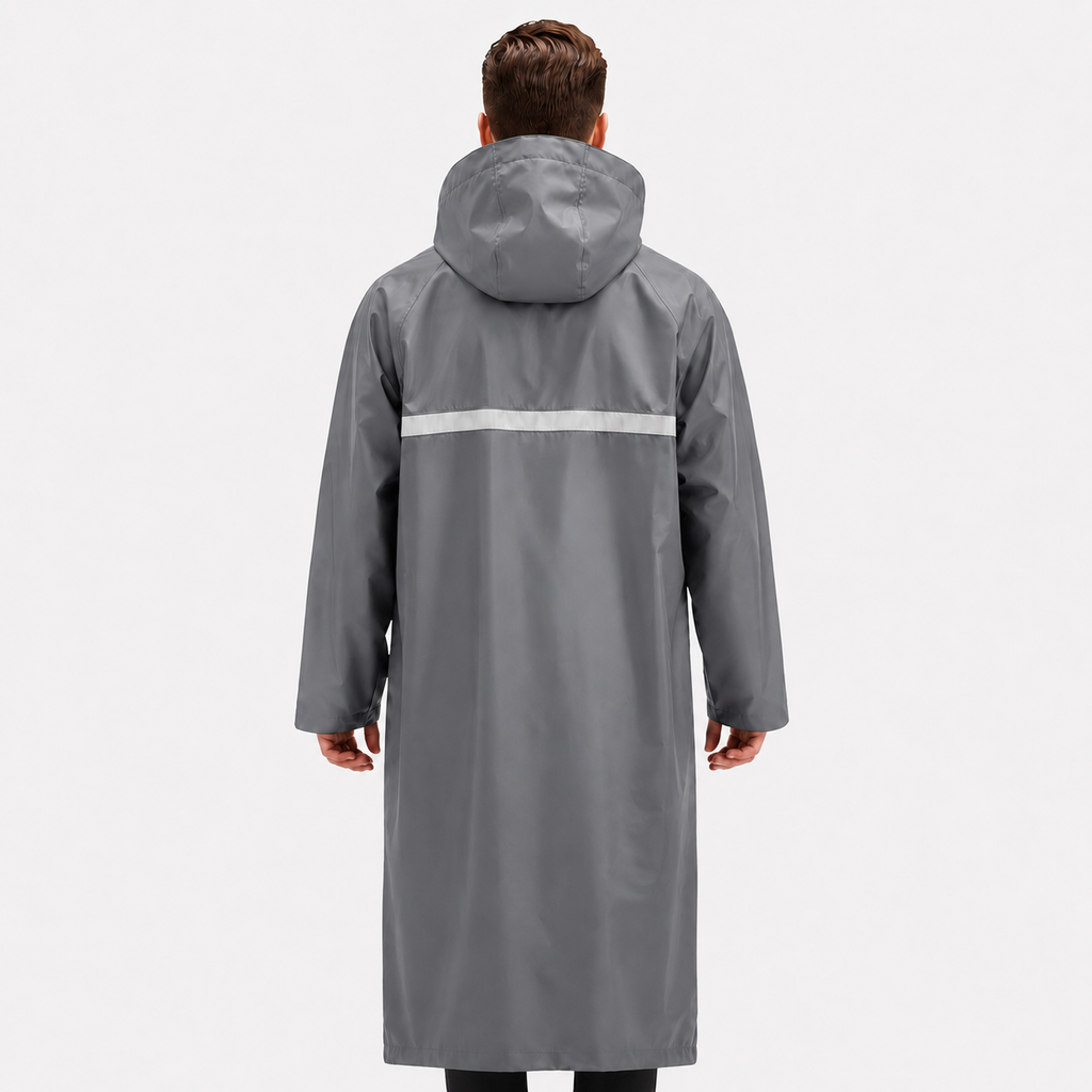Men's Full-Length Hooded Raincoat