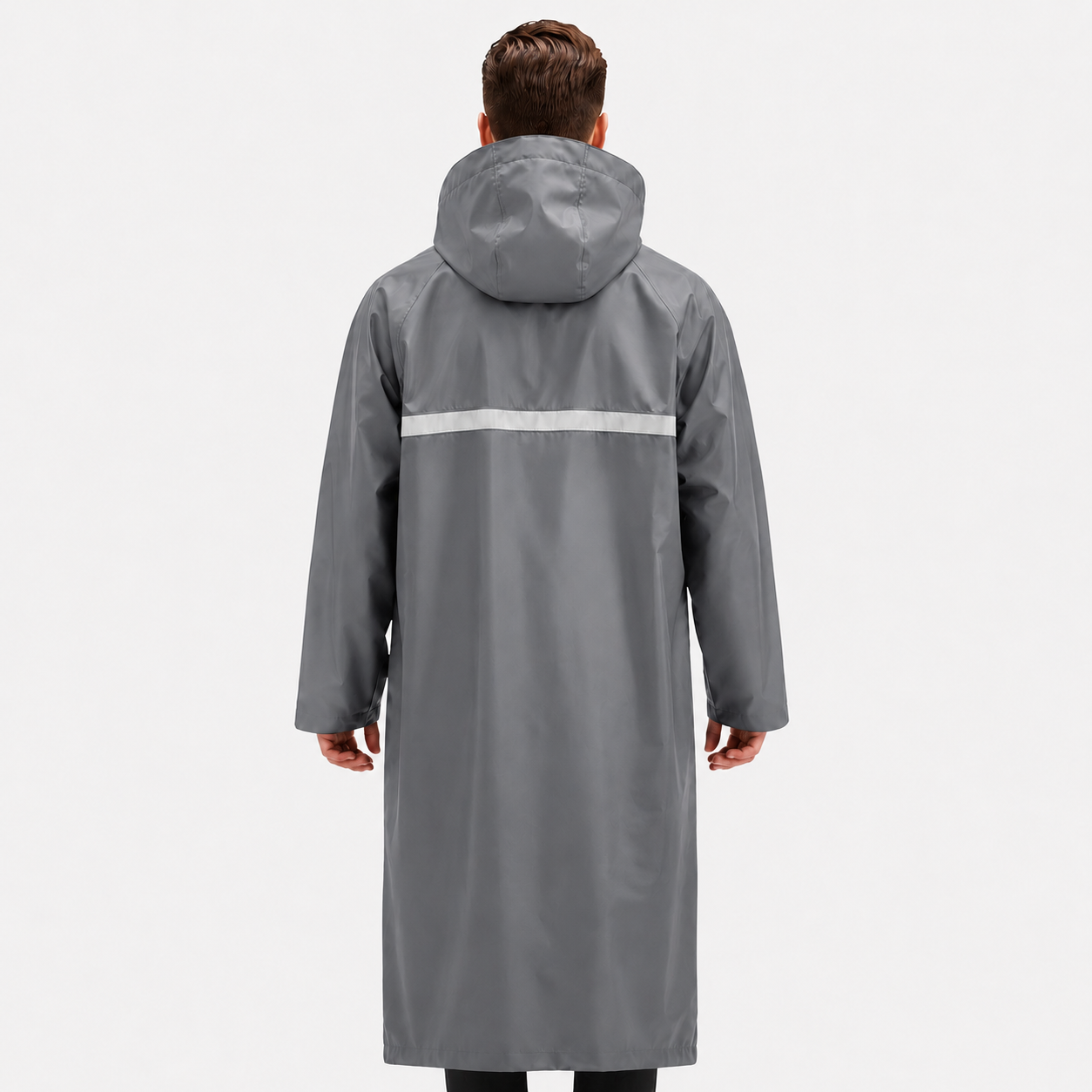 Men's Full-Length Hooded Raincoat