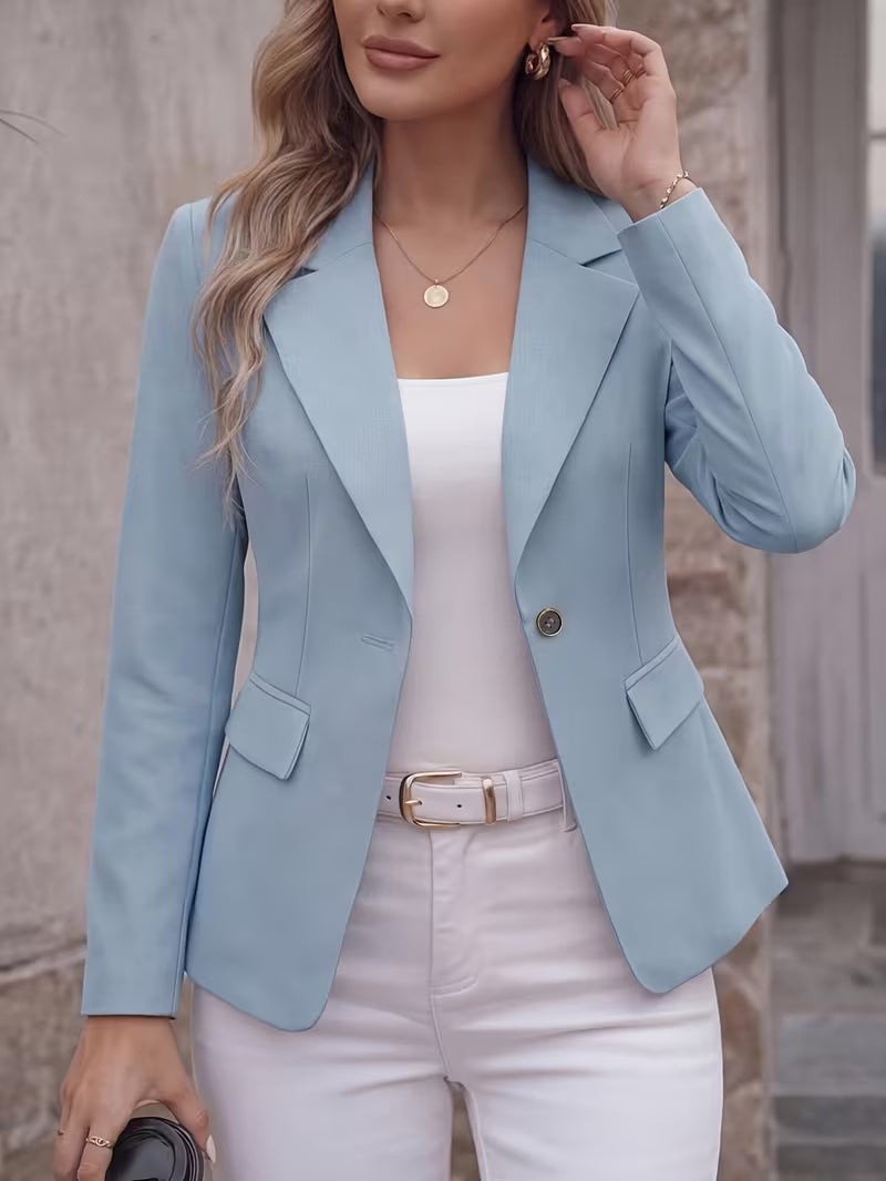 Slim-Fit Single-Button Blazer