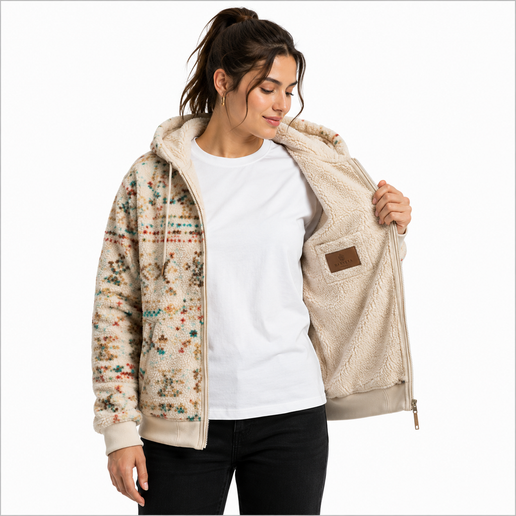 Women's Aztec Print Sherpa Jacket