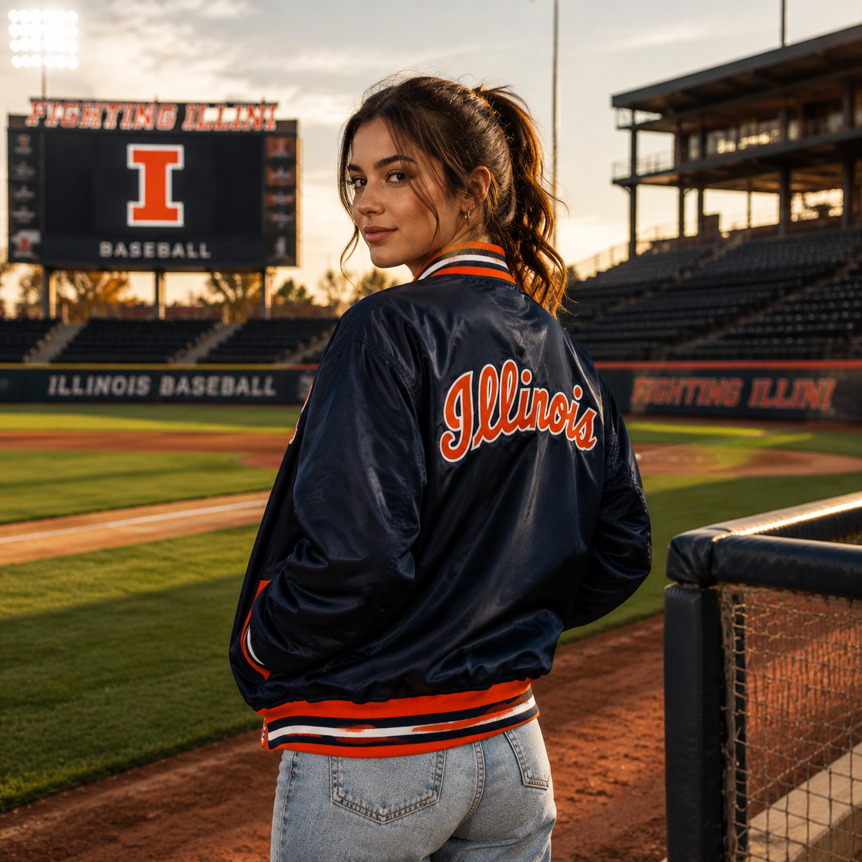 Illinois Fighting Illini Varsity Lightweight Jacket