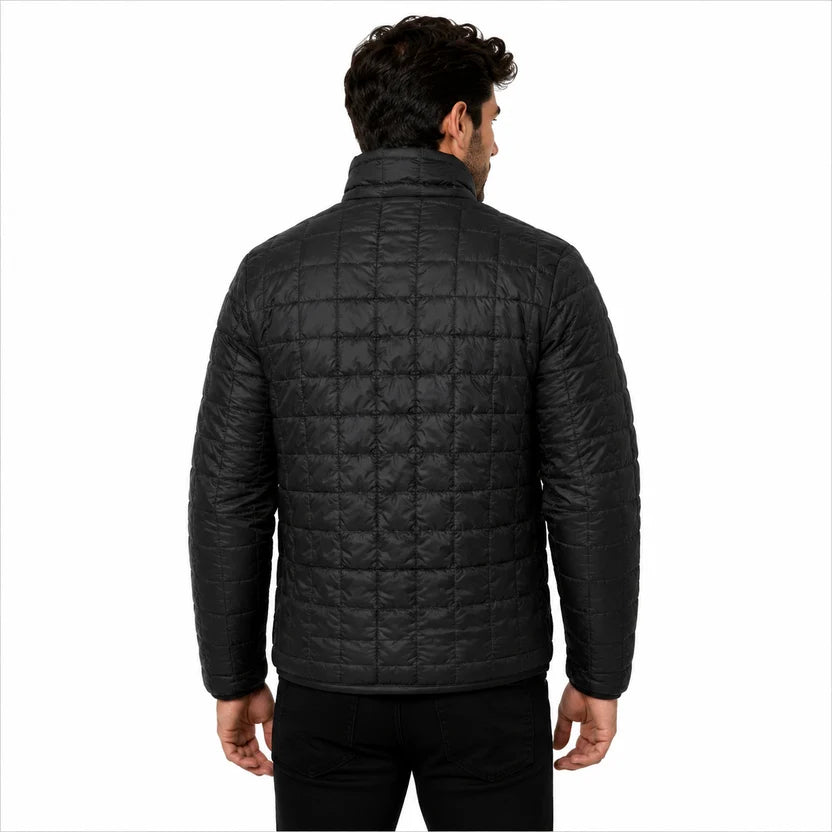 Men's Black Quilted Puffer Jacket
