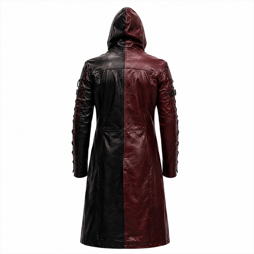 Genuine Leather Gothic Motorcycle Coat