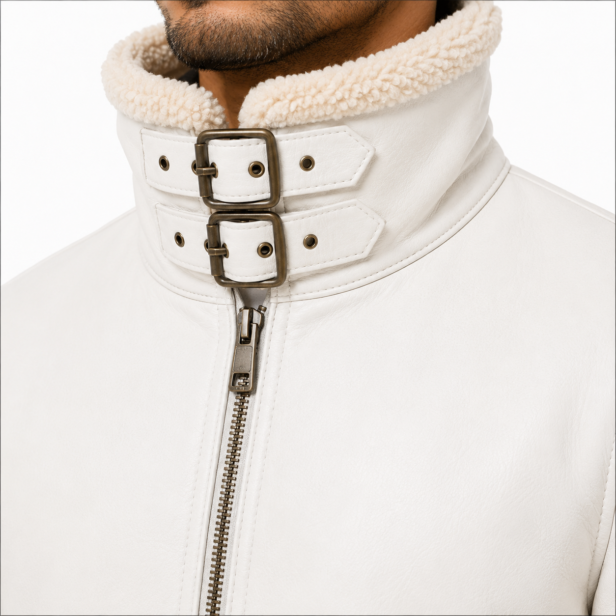 Men's Off-White / Cream B-3 Aviator Jacket