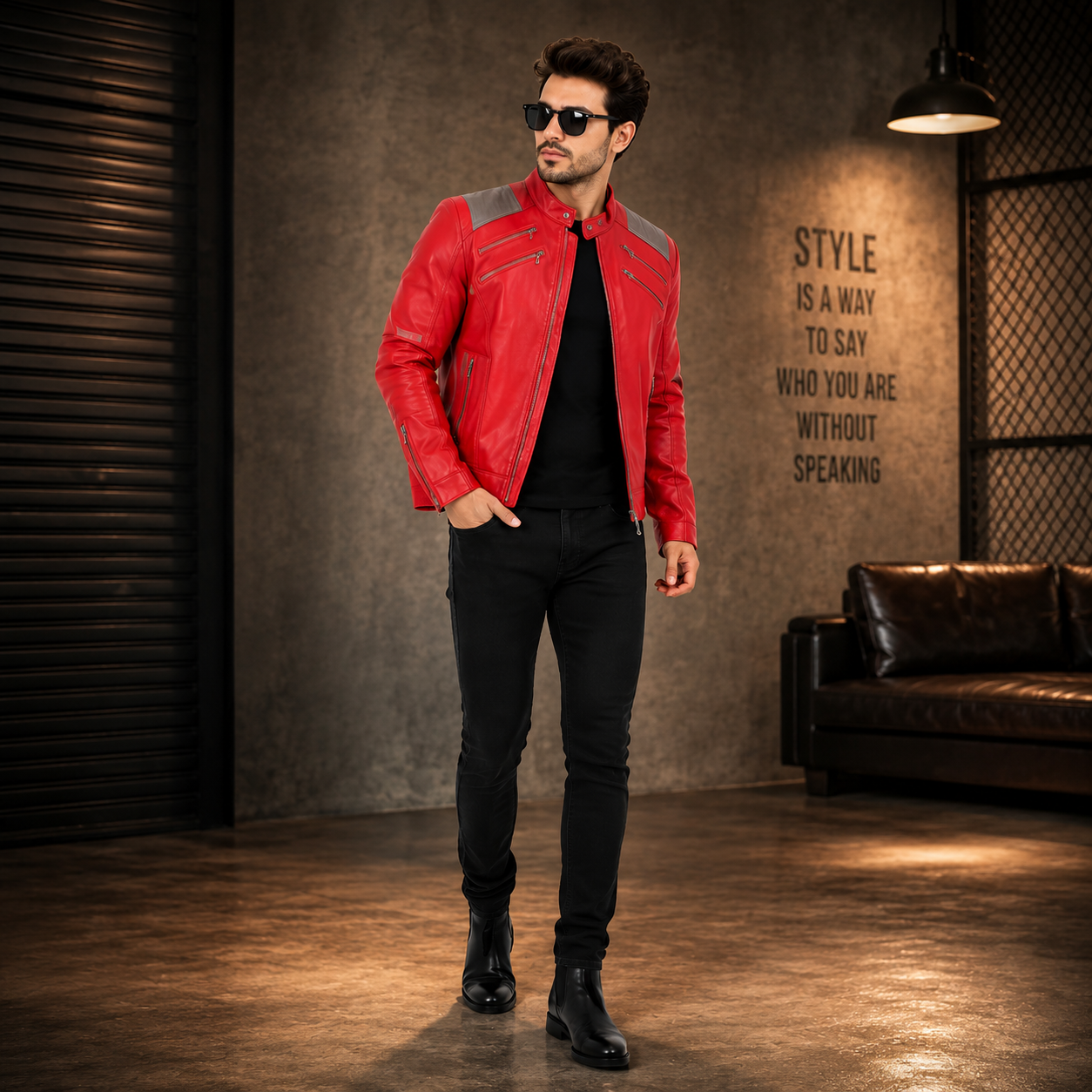 Michael Jackson Beat It red Leather Jacket
