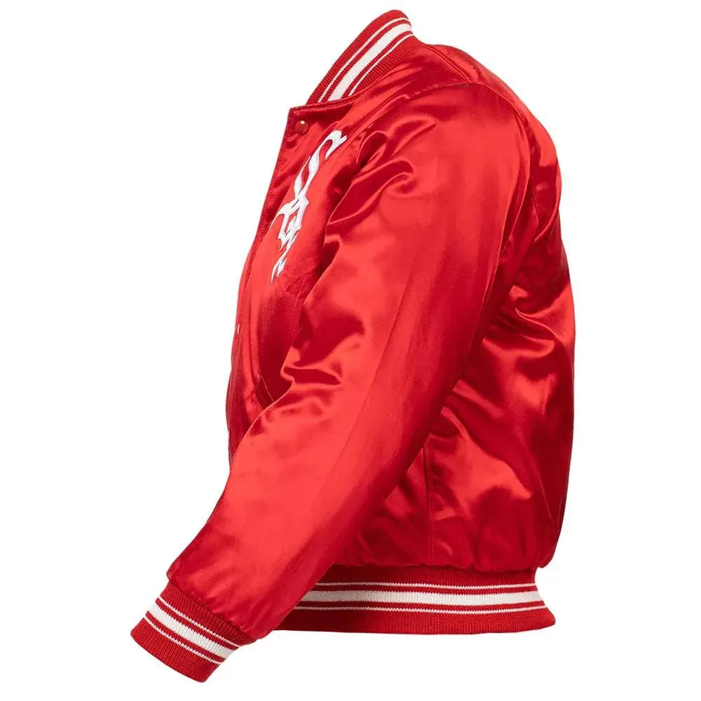 Chicago White Sox 1971 Authentic Vintage Satin Red Varsity Jacket