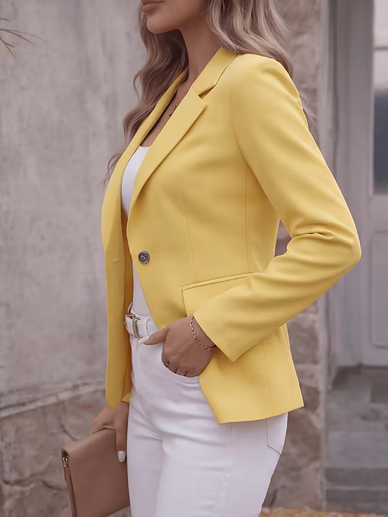 Slim-Fit Single-Button Blazer