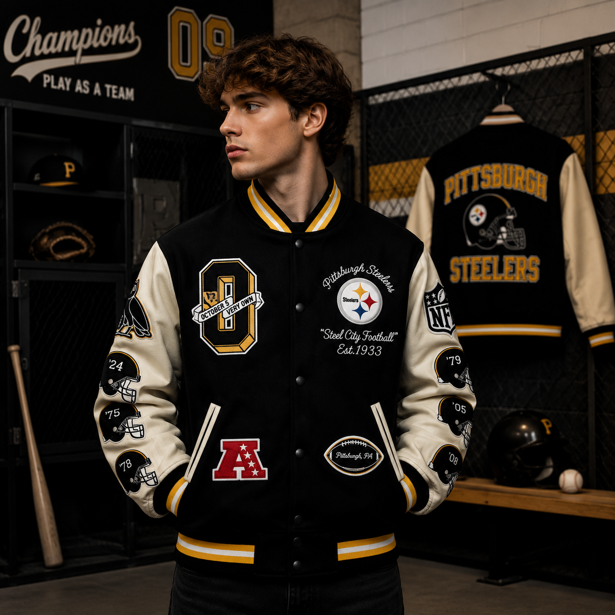 Pittsburgh Steelers Letterman Jacket