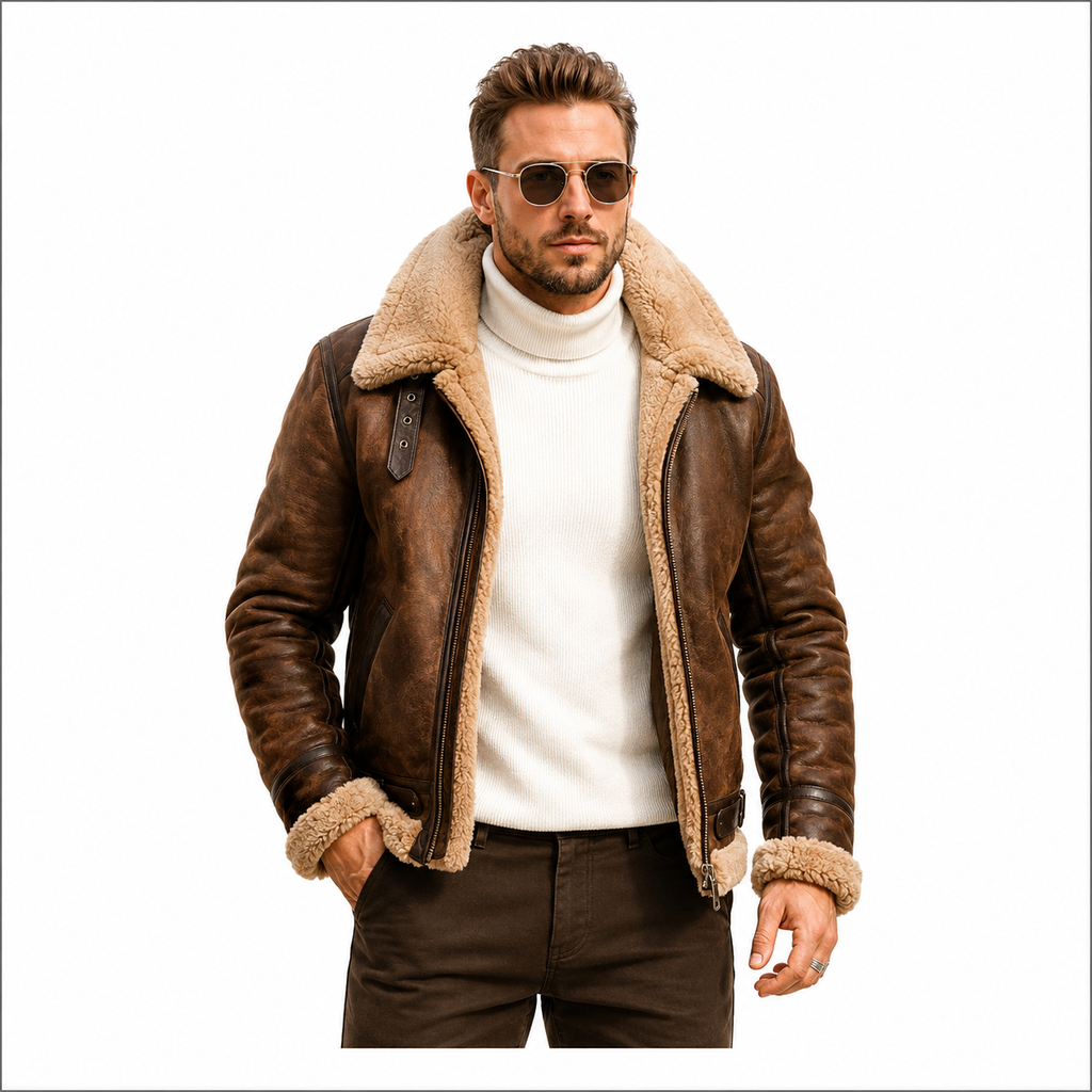 Men's Vintage  B-3 Aviator Jacket