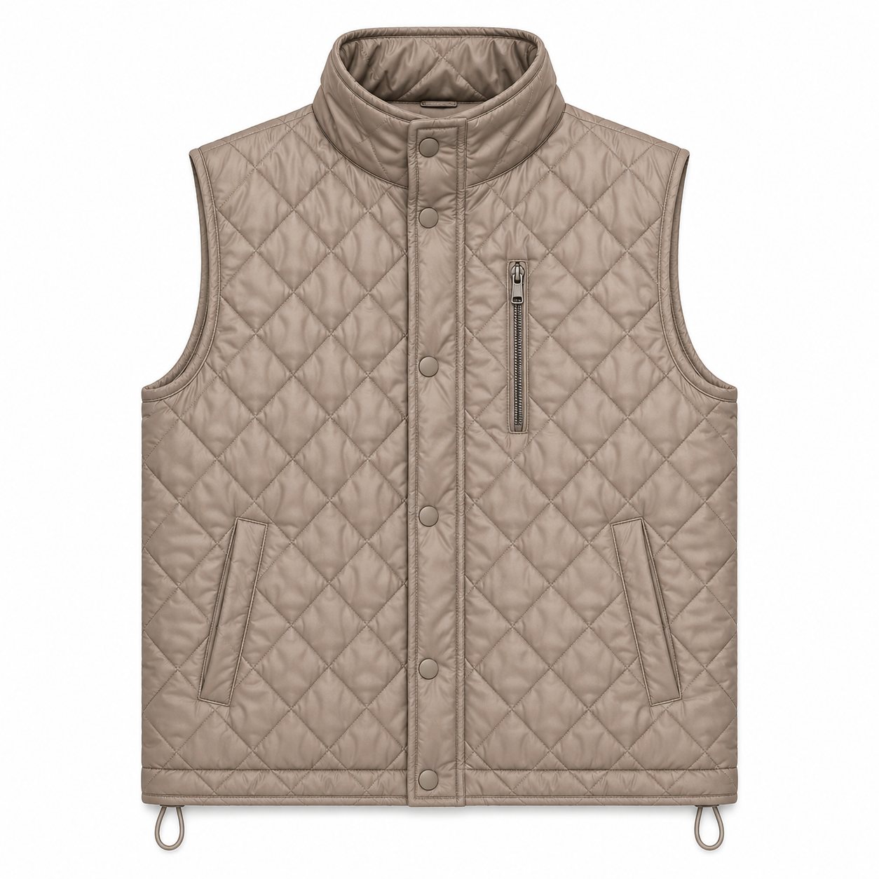 Women's pink diamond-quilted vest