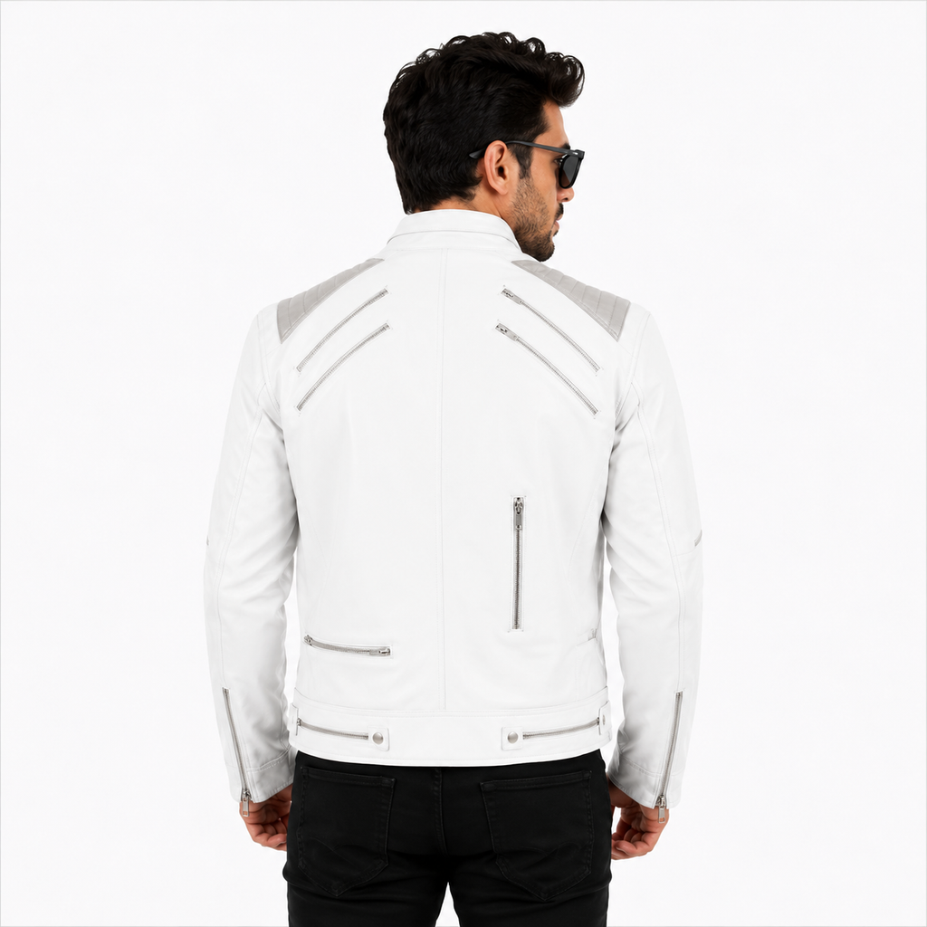 Michael Jackson Beat It WhiteLeather Jacket