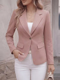 Slim-Fit Single-Button Blazer