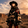 Yellowstone Beth Dutton Black Red Coat