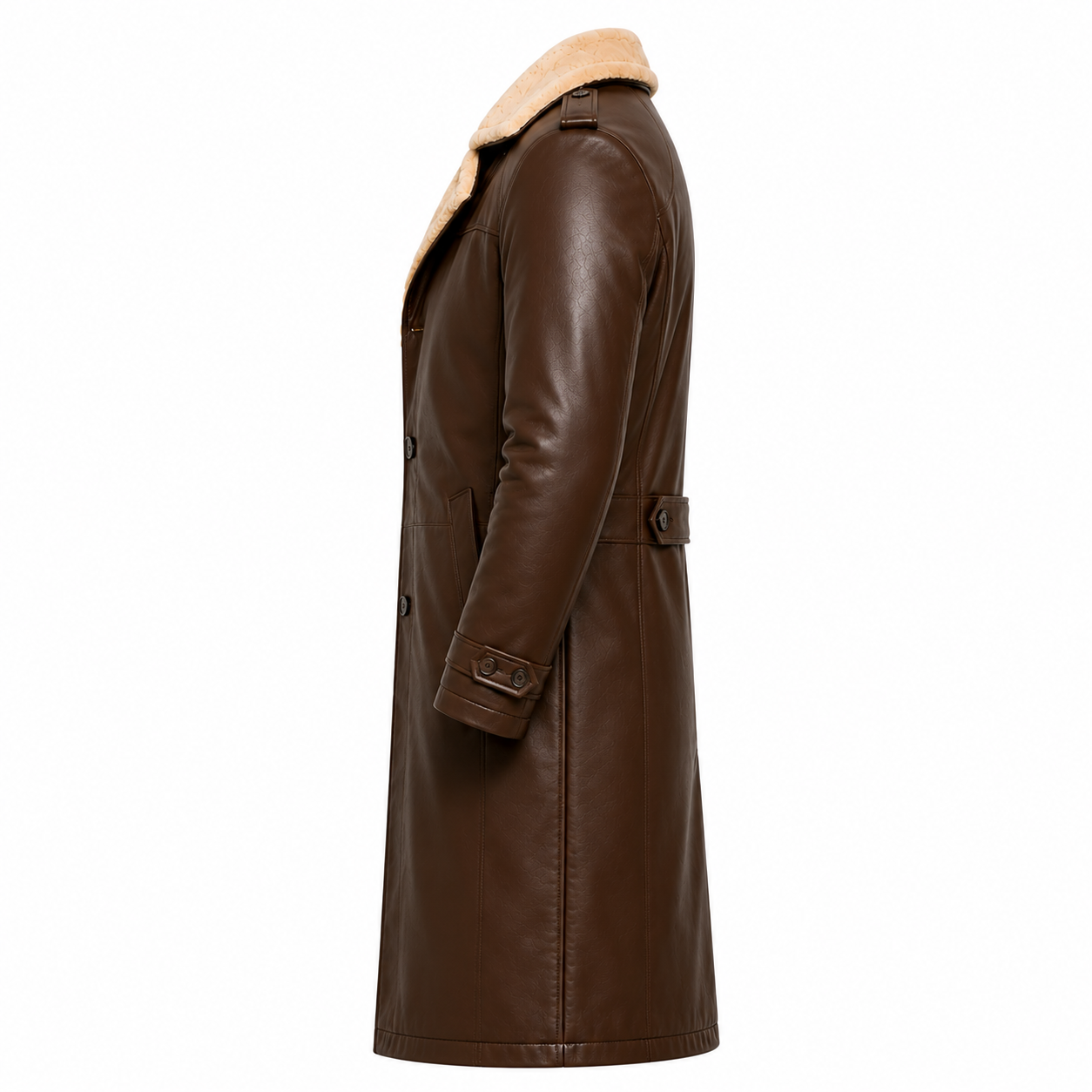 Men Shearling trench coat