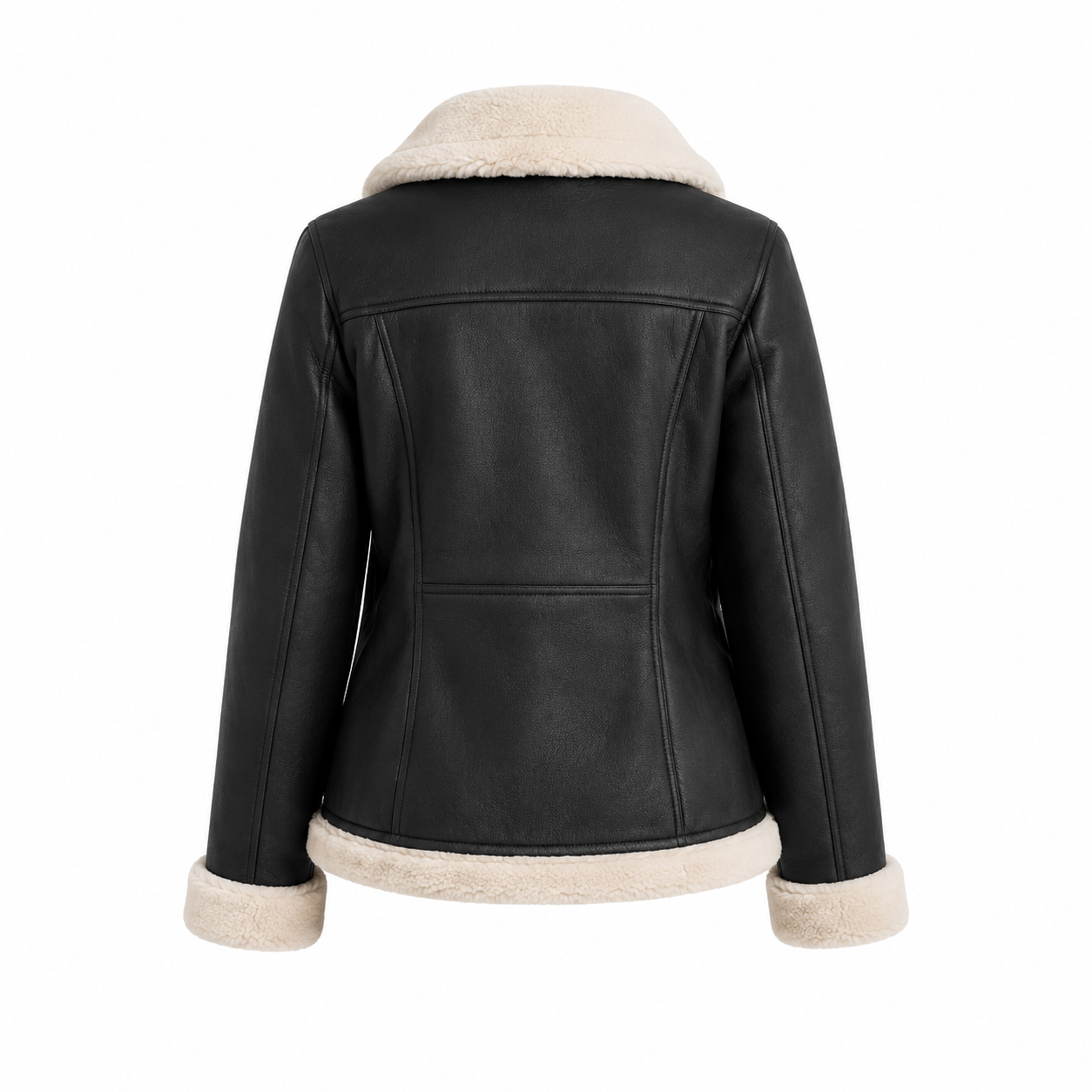 Women's Light Gray Faux Shearling Jacket