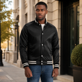 Xander Black Varsity Jacket